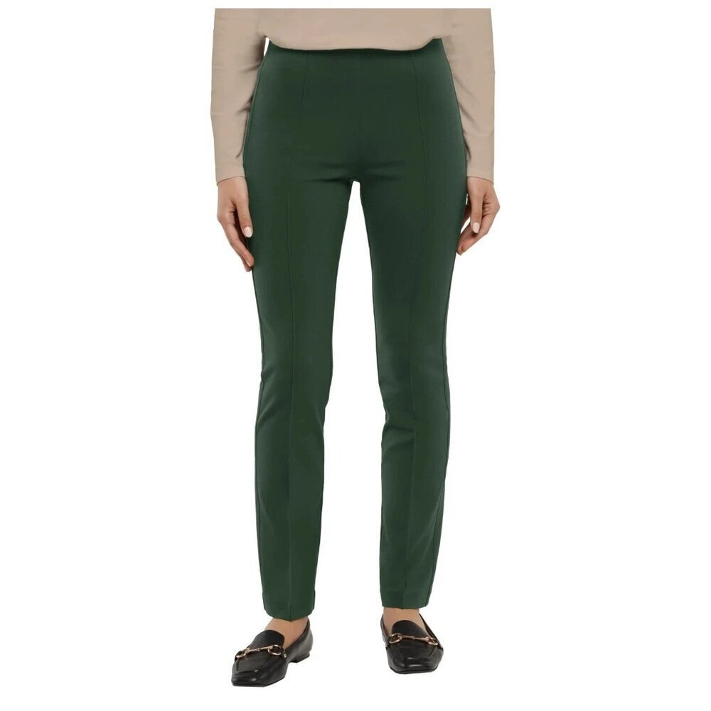 NEW Banana Republic Women's M Green Ponte Pants Slim Fit Pullon M0467